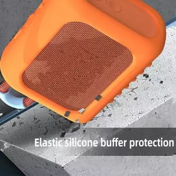 Силиконовый чехол для динамика, усиленная защита, поглощение ударов, устойчивый к царапинам, портативный защитный чехол на заказ для JBL GO3 чёрный