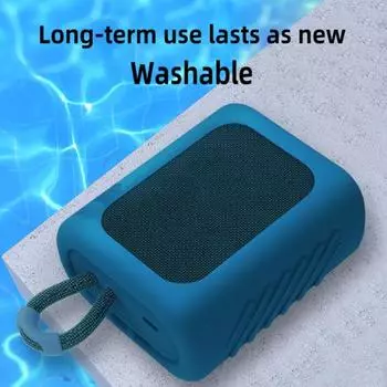 Силиконовый чехол для динамика, усиленная защита, поглощение ударов, устойчивый к царапинам, портативный защитный чехол на заказ для JBL GO3 мятный зеленый