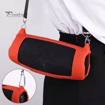 Силиконовый чехол для динамика, защитный чехол, противоударный, поглощающий удары, простая установка, силиконовый пылезащитный чехол для JBL Charge 5 темно-синий