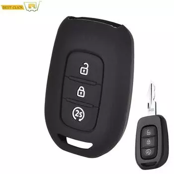 Силиконовый чехол для дистанционного брелока с 3 кнопками, подходит для Renault Duster Sandero Logan Clio Captur Laguna Scenic Holder 2015 2016