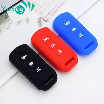 Силиконовый чехол для дистанционного ключа автомобиля, брелок для Honda Forza 250 350 X-ADV 750 SH150i SH300 150 PCX 125 SH125 JpADV150 2020 2021 чёрный