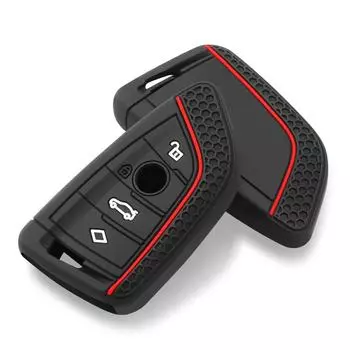 Силиконовый чехол для дистанционного ключа автомобиля, брелок для ключей BMW X1 X3 X4 X5 X6 серии 1 2 3 5 7 G20 G02 G05 G31 G23 F34 F15 F40 IX3 чёрный