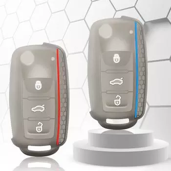 Силиконовый чехол для дистанционного ключа автомобиля для VW Volkswagen Touran Caravelle Polo Golf 6 Passat B5 для Skoda Fabia Octavia аксессуары красный