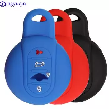 Силиконовый чехол для дистанционного ключа автомобиля jingyuqin для BMW MINI Cooper S R50 R53 F54 F55 F56, 4 кнопки, держатель ключа, стильный чехол