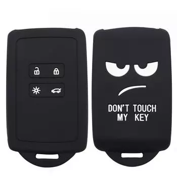 Силиконовый чехол для дистанционного ключа, чехол-брелок для Renault Koleos Scenic Kadjar Talisman Captur Espace Clio Megane Koleos Triber 2020 2021 чёрный