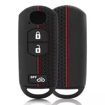 Силиконовый чехол для дистанционного ключа для MAZDA CX-5 CX-3 2 3 5 6 CX-7 CX-9 Demio Speed Miata MX5 чехол 2 кнопки 2018 2019 2020 2021 чёрный