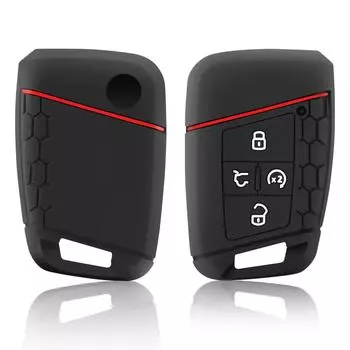 Силиконовый чехол для дистанционного ключа для Volkswagen VW Tiguan Passat Golf Alltrack 2018 2019 2020 красный