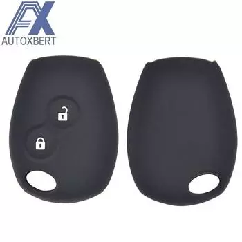 Силиконовый чехол для дистанционного ключа Fob Cover 2 кнопки для Renault Trafic Clio Kangoo Master Modus Twingo чёрный