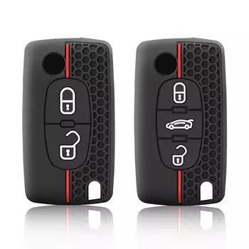 Силиконовый чехол для дистанционного ключа от машины Citroen C2 C3 C4 C5 C6 Xsara Berlingo Peugeot 207 307 308 407 607 807 защитный брелок белый