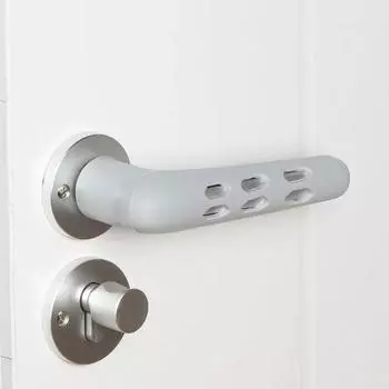 Силиконовый чехол для дверной ручки комнаты, мультяшный детский комплект защиты от ударов, дверная ручка, перчатки, протектор, аксессуары для дома белый