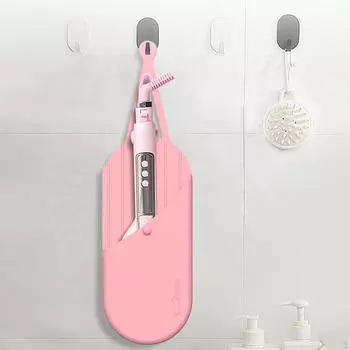 Силиконовый чехол для хранения инструментов для укладки волос розовый