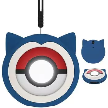 Силиконовый чехол для хранения Pokemon GO, полностью окрашенный, легко надевать и брать с собой, можно заряжать, в комплекте с чехлом, предотвращающим потерю plus+, чехол, сумка, мягкий, синий