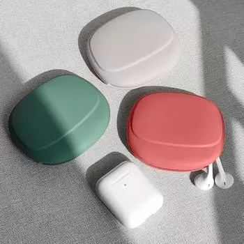 Силиконовый чехол для хранения проводных наушников, простой портативный кошелек для монет, органайзер для кабеля передачи данных серый