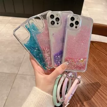 Силиконовый чехол для Huawei Enjoy 10 Quicksand Play 20: Противоударное кольцо, кольцо на руку, динамический блеск. Идеально подходит для Maimang 7. Enjoy 9plus