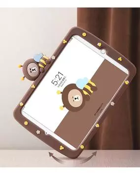Силиконовый чехол для iPad 10,9 дюймов Cute Bee and Bear Air 4/3/2 New Children Mini 5, подходит для защиты. 7.9 inches