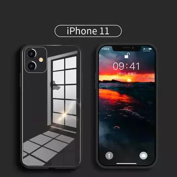 Силиконовый чехол для iPhone 14 13 11 12 Pro Max XR XS X 8 7 plus SE 2020, квадратный противоударный чехол из закаленного стекла с мягкой рамкой, задняя крышка iphone 13 белый