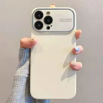 Силиконовый чехол для iPhone 15 ProMax - жидкий силиконовый чехол для iPhone с большим окном, устойчивый к падениям для Apple iPhone 15/14/13/12/11/XS Apple 14Promax слоновая кость