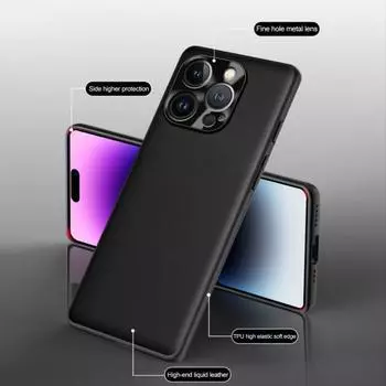 Силиконовый чехол для iPhone 16 Pro Max с полным покрытием объектива камеры iPhone16promax красный