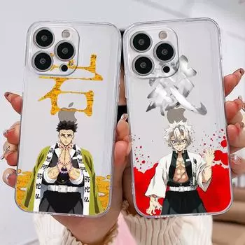 Силиконовый чехол для Iphone 7 6s 8 11 Pro Max Xr 12 Mini Se X Xs 13 Pro 14 Plus Kimetsu No Yaiba Demon Slayer аниме чехол iPhone 14 Pro