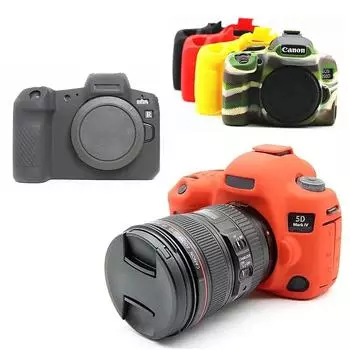 Силиконовый чехол для камеры DSLR для Canon EOS R50 R 90D T8i 250D 5D Mark III IV 6D II 6D2 5D3 5D4 1300D 800D SL3 T7i T6 EOS R чёрный