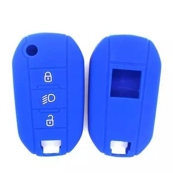 Силиконовый чехол для ключа автомобиля Peugeot Citroen Elysee складной корпус ключа с кнопкой подсветки красный