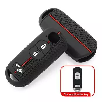 Силиконовый чехол для ключа-брелока для Mazda CX-3 CX5 CX-5 M2 M3 M5 M6 GT 2015 2016 2017 2018 чехол для бесключевого дистанционного ключа с 3 кнопками чёрный