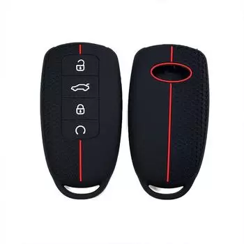 Силиконовый чехол для ключа Chery Tiggo 8 Plus, Arrizo 7, Exploration 06, Ou Mengda 5, Fengyun A8 с узором в виде сот Type B