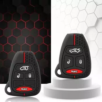 Силиконовый чехол для ключа для Chrysler Voyager Pacifica 300c PT Cruiser Dodge Caliber Avenger Jeep Grand Cherokee Compass Patriot белый