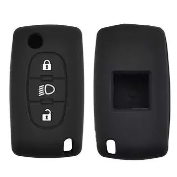 Силиконовый чехол для ключа для Citroen C1- C6 C8 Picasso Xsara для Peugeot 107 206 308 307 3008 508 5008 чёрный