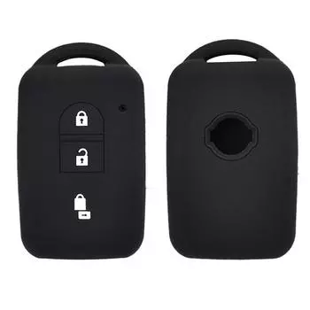 Силиконовый чехол для ключа для Nissan Qashqai Micra Juke X-Trail Navara Note Tiida Keyless Fob Shell Skin Keyring Holder Protector чёрный