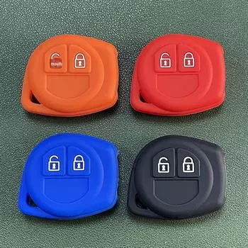 Силиконовый чехол для ключа для Suzuki Jimny, Swift, SX4, Alto - сумка для автомобильного ключа C straight 2-button чёрный