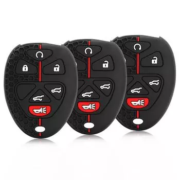 Силиконовый чехол для ключа Fob для Chevrolet Tacho 900 Traverse GMC Yukon 2007 для Buick HHR Cadillac Remote Keyless Keychain чёрный