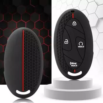 Силиконовый чехол для ключа Hyundai Kona 2024 Ioniq 2021 Elantra SEL 2023 Ioniq 5 6 7 Grand Prix GN7 чехол для ключа автомобильные аксессуары цепи чёрный