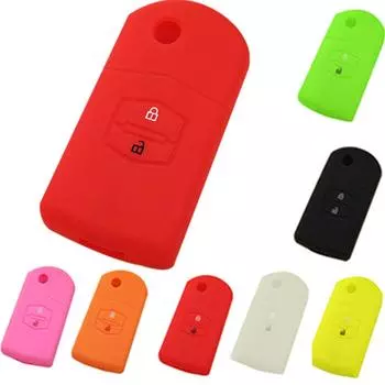 Силиконовый чехол для ключей автомобиля, чехол с дистанционным управлением для Mazda 2 3 5 6 8 Mazda CX 5 CX-5 CX-7 CX-9 MX-5 Atenza синий