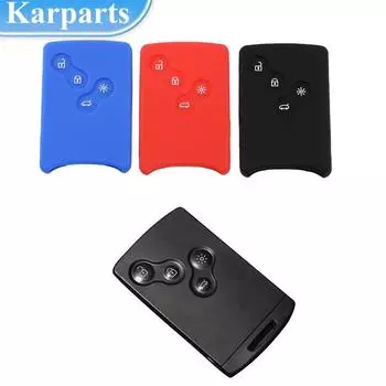 Силиконовый чехол для ключей автомобиля для Renault Duster Kaptur Clio Captur Logan Megane 2 3 Laguna Fluence Zoe Koleos Scenic чёрный