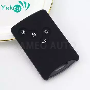 Силиконовый чехол для ключей автомобиля с 4 кнопками, защитный чехол для Renault Clio Logan Megane 2 3 Koleos Scenic, чехол для карт
