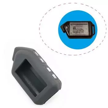 Силиконовый чехол для ключей для Mobicar A, Россия, двухсторонняя автомобильная сигнализация, ЖК-чехол с пультом дистанционного управления для Mobicar B Silicone Key Case чёрный