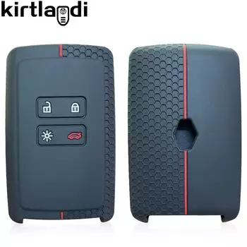 Силиконовый чехол для ключей для Renault Captur Megane Talisman Espace Clio Zoe Koleos Scenic 4 Arkana для Dacia Sandero Card Remote серый