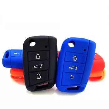 Силиконовый чехол для ключей для Volkswagen Golf 6, Golf 7, Lingdu, Lavida, GTI, Tanyue B hollow label красный