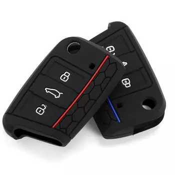 Силиконовый чехол для ключей для VW Polo Golf 7 Tiguan для Skoda Octavia Kodiaq Karoq для SEAT Ateca Leon Ibiza 2016 2017 2018 2019 синий