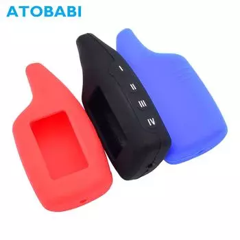 Силиконовый чехол для ключей M5 для Scher Khan Magicar 5 6 V Logicar AB, двусторонняя автомобильная сигнализация, ЖК-брелок с дистанционным управлением, брелок чёрный