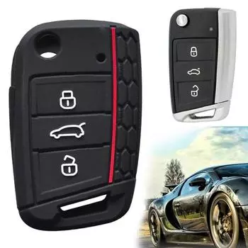 Силиконовый чехол для ключей от машины для VW/Golf 7/GTI/POLO/T-Cross/Touran/Tiguan/Skoda/Octavia, автомобильные аксессуары