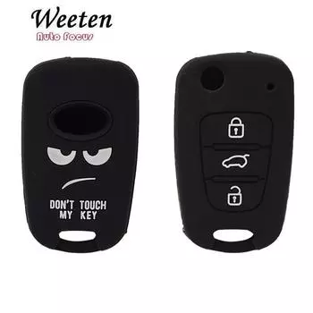 Силиконовый чехол для ключей от машины для Kia Soul Venga Picanto Rio Sorento Ceed Sportage для Hyundai I20 I30 Only Key Case красный/чёрный