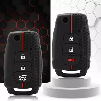 Силиконовый чехол для ключей от машины для SsangYong Kyron 2 Sanka Actyon Korando Tivoli Rexton, защитный держатель без ключа, брелок чёрный