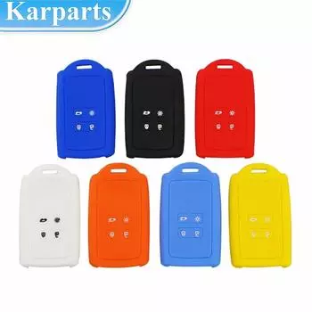 Силиконовый чехол для ключей от машины, подходит для Renault Koleos Kadjar 2016 2017 2018 2019 для Samsung QM5 QM6, набор смарт-ключей чёрный