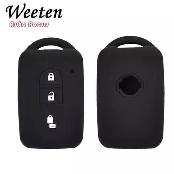 Силиконовый чехол для ключей с 3 кнопками для Nissan Qashqai Micra Juke Tiida Navara, чехол-брелок в виде ракушки Only Silicone Cover красный