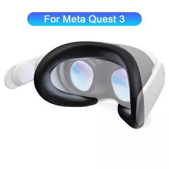 Силиконовый чехол для лица VR для Meta Quest 3 Оригинальные аксессуары для гарнитуры Сменная накладка для лица для Oculus Quest 3 Маска против пота серый