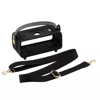 Силиконовый чехол для Marshall Emberton II с ручкой и плечевым ремнем, противоударный защитный чехол для мини-динамика чёрный