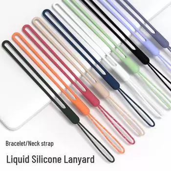 Силиконовый чехол для мобильного телефона с ремешком на запястье и шею - дизайн шнурка против потери