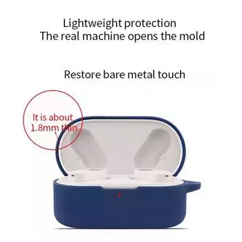 Силиконовый чехол для наушников One+ Buds V Earbud, совместимый с Bluetooth, защитный чехол, противоударный защитный чехол темно серый